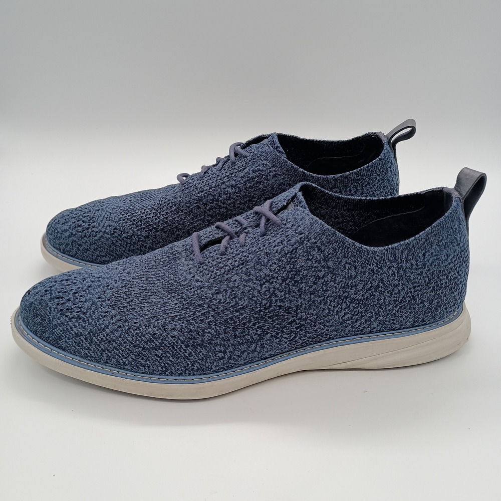 Cole Haan Grand Evolution Stitchlite Oxford Navy Blue Knit Shoes Mens 12M - Picture 4 of 9